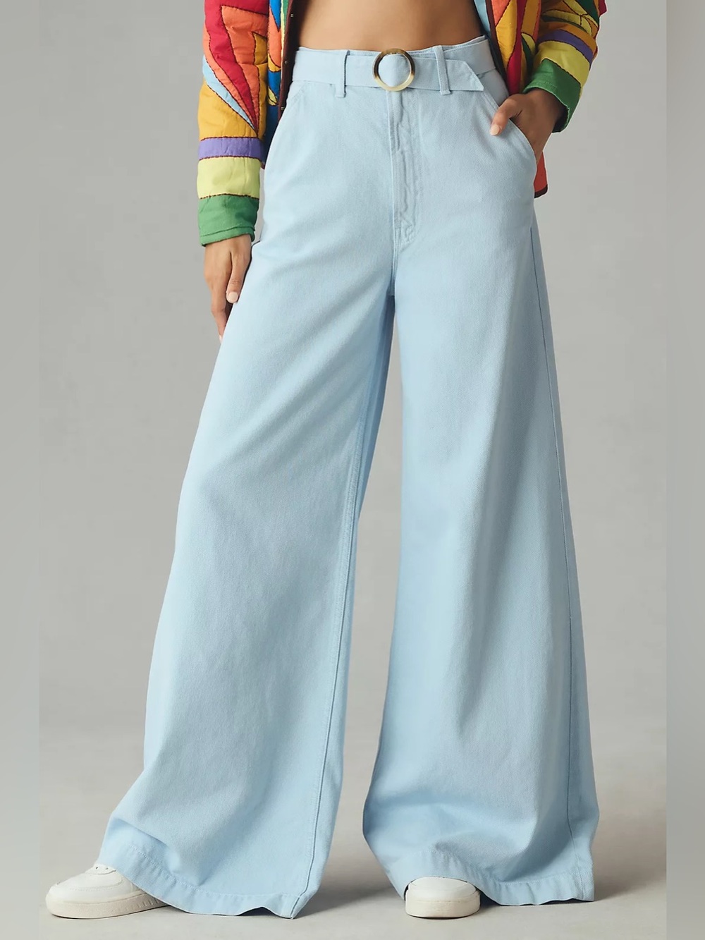 Snacks Light Blue Flare Pants in Size 27